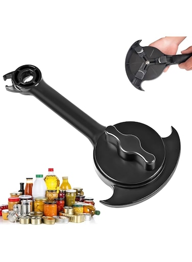 Jar Opener for Weak Hands, New Open Jars with Ease - Jar Opener for Seniors with Arthritis, Adjustable Lid Opener/Bottle Opener-Can Openers, for Seniors with Arthritis Kitchen top Gadgets (Black)