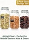 3 PCS Airtight Glass Jars with Lids, 3 PCS Food Storage Canister, Square Mason Jar Containers, 78oz*1+50oz*2