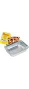 HomStuff Aluminium Foil Container with Lid 83190 (1900 ml), Pack of 10 pcs, Aluminium Disposable container   Parcel Box   Packaging Hot/Dry Foods   Freezer Containers for Takeaway Food Packaging.