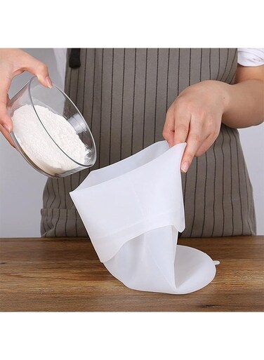 Silicone Dough Kneading Bag, 1pc Large Flour Mixing Bag 36x26cm, Reusable Non-Stick Kneading Bag for Bread Pastry Pizza, Multifunctional Dough Bag for Restaurant Kitchen and Home Baking, (Transparent)