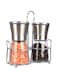 Oasisgalore Premium Salt and Pepper Grinder Set with Stand Adjustable Coarseness Salt &amp; Pepper Shakers Glass Mill Brushed With Stand