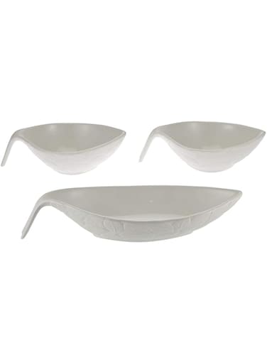 Symphony Nature Serving Bowls Set 3, 34cm, 23cm ES3844,White