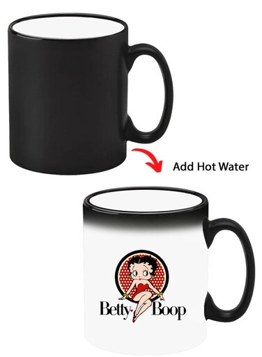 Color Changing Heat Sensitive Ceramic Mug, Image Revealed When HOT Liquid is Added! Betty Boop