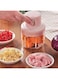 Pink pari Mini Garlic Chopper, Mini Food Processor, Garlic Press Mincer, Garlic Masher with Sharp Blades Waterproof Vegetable Chopper for Garlic, Fruits, Onions, Vegetables, Meat, Pepper, Ginger