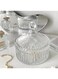 Crystal Glass Candy Jar with Lid, Decorative Covered Bowl, Jewellery Container and Candle Stand