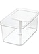 Interdesign Crisp Deep Drawer Bin with T Handle, Clear/Matte White transparent clear