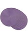 Dii Classic Woven Tabletop Collection, Indoor/Outdoor Placemat Set, Round, 15" Diameter, Eggplant, 6 Piece