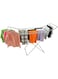 Sulfar Large Folding Clothes Airer &ndash; Stainless Steel Drying Space Laundry Durable Metal Drying Rack Multifunctional Air Dryer   Ideal for Outdoors Metal Cloth Dryer, Multi-Colour, 108x50 cm