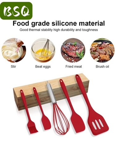 Silicone cooking utensils   Silicone heat-resistant spatulas   Kitchen utensil sets   Cooking tools   Egg beaters   Brushes