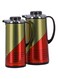 RoyalFord Vacuum Flask Set 2-Pieces, 1.3/1.9 Liters Capacity, Gold/Red