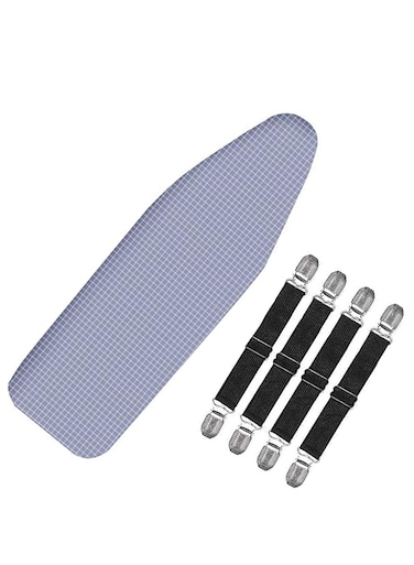 110x30CM Ironing Board Cover With4 Elastic Fasteners, Cotton Large Iron Board Cover with 5MM pad, Durable Thick Padding, Heat Resistance, Non Stick Scorch (one set)