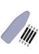110x30CM Ironing Board Cover With4 Elastic Fasteners, Cotton Large Iron Board Cover with 5MM pad, Durable Thick Padding, Heat Resistance, Non Stick Scorch (one set)