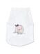 Ohana Spring Wear Collection Solid Colour Animal Fashion Prints Vest Clothes With Round Neck For Cats And Dogs White/Elephant Print Medium Size, Pcs0042/02