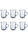 Glass Tea Mug Set &acirc;&euro;&ldquo; 155ml Coffee &amp; Tea Cups,Crystal Clear , Durable, Heat-Resistant (Set of 6)