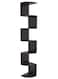 Corner Shelf Wall Mounted, 7 Tier Zigzag Wall Mounted Wood Halter Floating Shelves for Home Office Storage and Decor Display (Black)