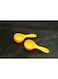 Garden Of Arts Prasad Mud Scoop, Plastic Kitchen Tool Mould/Ladoo Mould SpoonYellow (Pack of 2)