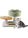 Cute Cat Tree, Small Indoor Cat Scratching Post, Natural Sisal Rope Flower Platform with Magic Ball Cat Interactive Training Toy for Kittens and Cats (Flower-31 * 45 * 38cm)