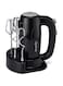 Lifelong LLHM02 300 W Regalia Plus Hand Mixer with Stand for Mixing Cake Batter and Atta   2 Dough Steel Hooks, 2 Whiskers/Beaters (1 Year Warranty, Black)