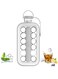 Portable 2-in-1 Ice Ball Maker &amp; Ice Cube Tray with Lid &acirc;&euro;&ldquo; BPA-Free Ice Sphere Mold for Freezer, Makes 17 Round Ice Cubes (Gray)