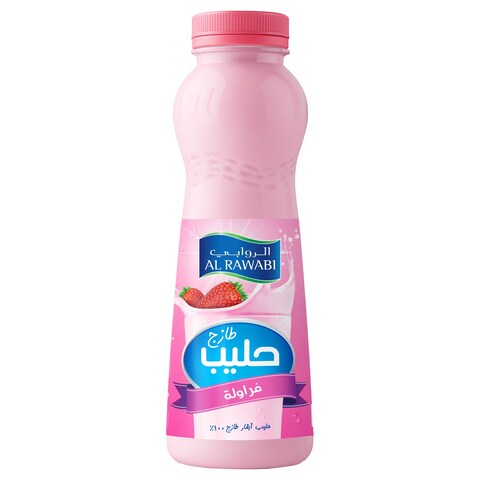 Buy Al Rawabi Strawberry Milk, 500ml Online Carrefour UAE