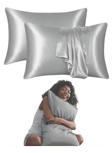 Pack of 2 Skin-Friendly Silk Satin Pillowcases with Envelope Design, Smooth Pillowcase Hair-Friendly Pillowcase Luxurious Satin Pillow Covers For Better Sleep Anti-wrinkle Pillowcases for Sensitive Skin