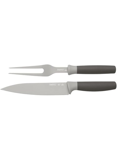 Berghoff - 2-pc carving set grey 12.5x2.9x39.1