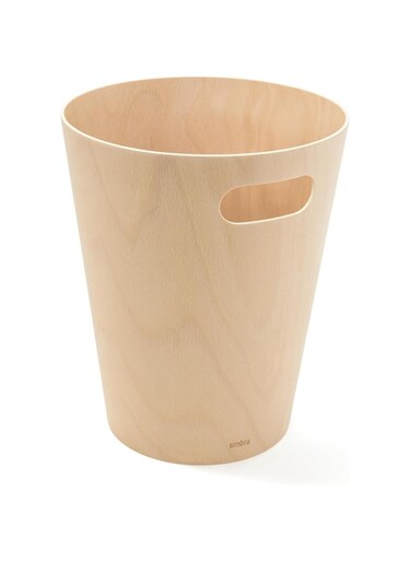 Umbra Woodrow, 2 Gallon Modern Wooden Trash Can Wastebasket Or Recycling Bin For Home Or Office 9 X 11 X 9 082780-390, Natural