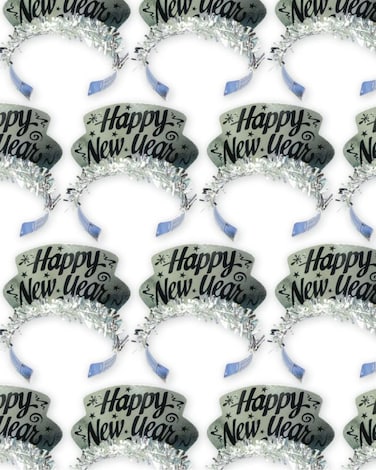 Silver Foil Tiaras With Fringe