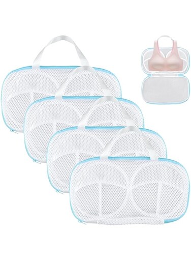4 Pcs Mesh Bra Laundry Bag for Washing Machine,Underwear Organizer Travel Storage Laundry Bags Laundry Organizers and Storage