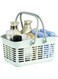 ALINK Plastic Shower Caddy Basket with Handle, Portable Mesh Storage Organizer for College Dorm, Bathroom, Kitchen - Egg Blue