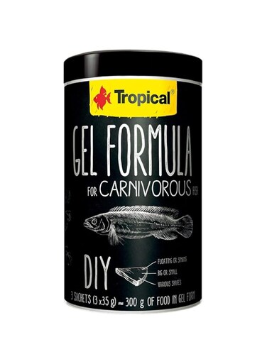 TROPICAL GEL FORMULA FOR CARNIVORUS FISH 1000ML/105G (3 * 35G)