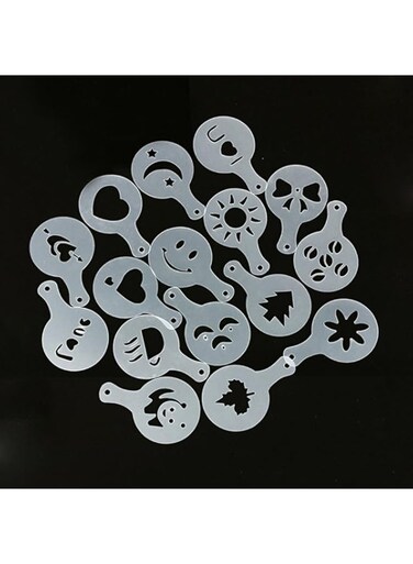 16pcs/set Coffee Printing Stencil in Cooking Milk Foam Garland Template All Kinds of Modellings Spray Molds in Daily Life