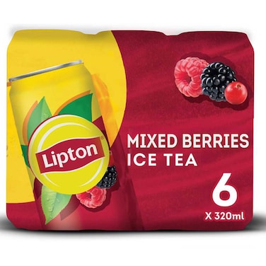 Lipton Ice Tea Red Fruits Can 320ml Pack of 6