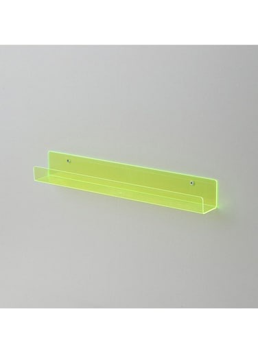 COOLBABY 15 Inch Green Acrylic Floating Wall Ledge Shelf