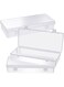 WLLHYF 3Pack Small Plastic Storage Containers with Hinged Lids, Rectangle Clear Plastic Storage Containers Box for Beads Jewelry and Crafts Items (6.1 x 2.56 x 1.18 Inch)