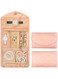 Khazna Travel Jewelry Organizer Roll Foldable Jewelry Case for Journey-Rings, Necklaces, Bracelets, Earrings, Soft- Pink