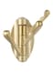 Towel Hook Brushed Gold, Metal Folding Swivel Towel Holder, Bathroom Robe Clothes Coat Hook, Home RV Organizer, Wall Mount (Brushed Gold)