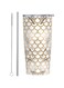 Perinsto Gold Lines And Gray Marble Mermaid Scales 20oz Travel Tumbler With Lid And Straw, Stainless Steel Tumblers Insulated Coffee Cup Mug Gift For Men Women