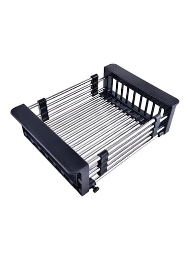 Stainless Steel Drain Basket Rack Black S