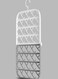 Plastic Foldable Windproof Buckle Socks Storage Rack Grey/White 30x48.5cm