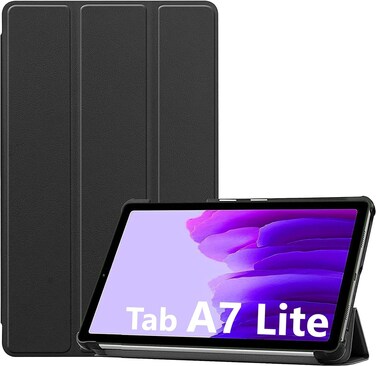 Muzz Case Galaxy Tab A7 Lite 2021 Case 8.7 Inch (SM-T220/ T225), Protective Stand Case Hard Shell Cover for 8.7 Inch Samsung Tab A7 Lite Tablet 2021 (Black)