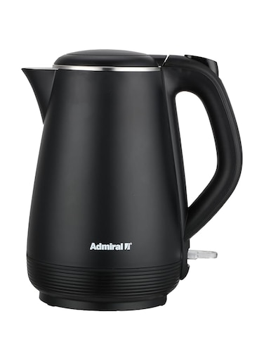 Admiral Electric Kettle 1L, With Open Lid Opening Function, Double Layered, Boil Dry Protection, Black, 1 Year Warranty, ADKT170GSS3.