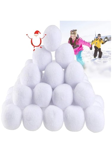 Excefore Indoor Snowballs for Kids Snow Fight, Parent-Child Interaction Snowball Fights, 3 Inch Christmas Winter Holiday Realistic Fake Snow Toys for Indoor and Outdoor Snow Fight or Toss Game