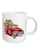 Christmas Truck Full of Present Illustration Mug White