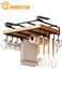 Under Cabinet Utensil Hanger, Load Bearing Under Cabinet Mug Hanger, Stainless Steel Kitchen Paper Towels Holder, Cutting Board Holder, Multipurpose Storage Rack Hanger for Kitchen, Black