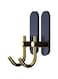ZALCOON Golden Cloth Hook for bathroom, kitchen, (Black) Towel robe Hook, Stainless Steel, With Marble Oval Plate Heavy Duty Wall Mounted Robe Hooks, Bathroom Organizer (Pack of 2)