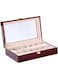 SKEIDO Wooden Watch Box Watch Holder Box For Watches Men Glass Top Jewelry Organizer Box 12 Grids Watch Organizer