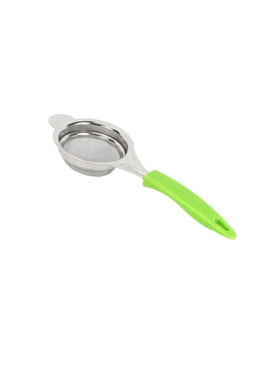 9cm Strainer- RF12618/ Stainless Steel Mesh Multi-Purpose Use/ Food-Grade and Safe to Use, Hanging Loop/ Easy to Hold PP Handle and Perfect for Tea, Coffee, Juice/ Compact and Durable Liquid Strainers Silver 9cm