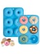 Silicone Donut Moulds for 6 Doughnuts, 2Pcs Food Grade Silicone Bagels Baking Pan, Non-Stick, Dishwasher Safe, Heat Resistant and Microwave Safe