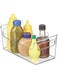 Fridge Binz Portable Condiment Caddy Clear, Plastic Refrigerator Organizer Bin with Handles, Kitchen Storage Container for Sauces, Bottles &amp; Dressing, BPA Free Fridge Organizer